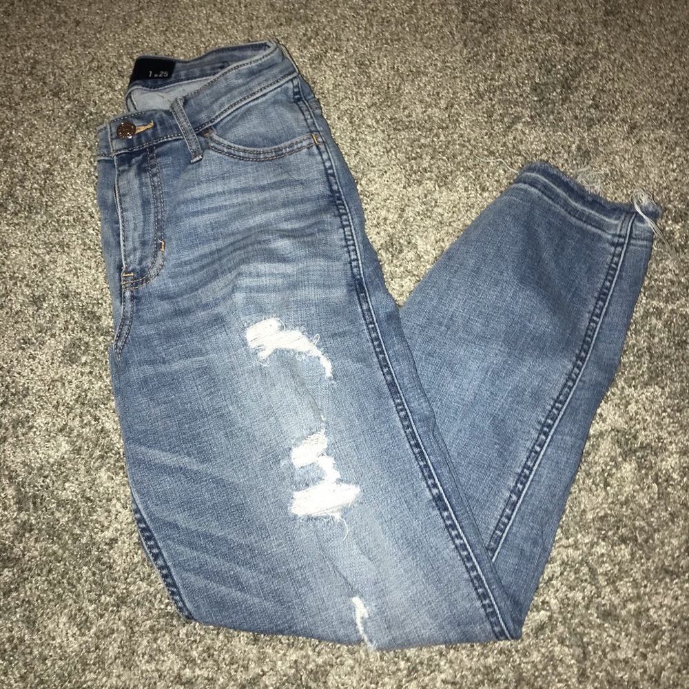 High waisted boyfriend jeans